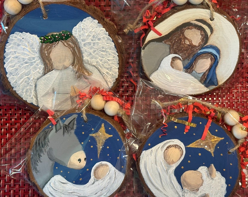 Hand-Painted Ornaments - Nativity Set